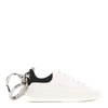 Alexander Mcqueen Key Ring With Oversize Sneakers In White/black