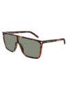 SAINT LAURENT 14PV3TV0A,SL 364 MASK ACE 002 HAVANA HAVANA GREEN