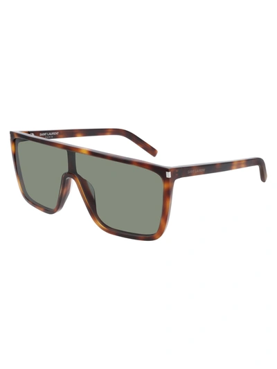 Saint Laurent Sl 364 Mask Ace Sunglasses In Brown