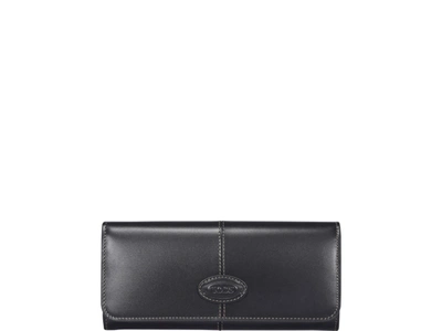 Tod's Large Trifold Wallet In Black