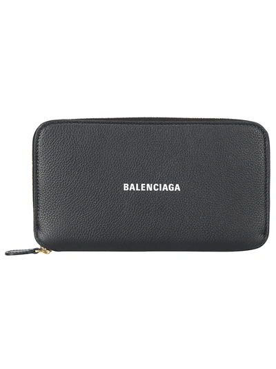 Balenciaga Wallet In Black/l White