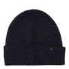FAY RIBBED WOOL HAT WITH LOGO PATCH,N7MF3413000TBSU607