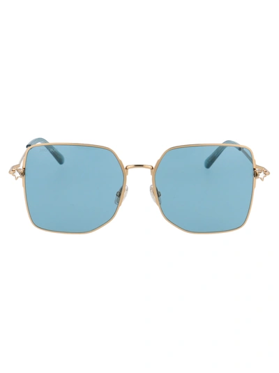 Jimmy Choo Women's Trisha Oversize Square Sunglasses, 58mm In Gold/blue Gradient