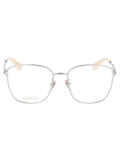 Gucci Gg0819oa Glasses In 003 Silver Silver Transparent