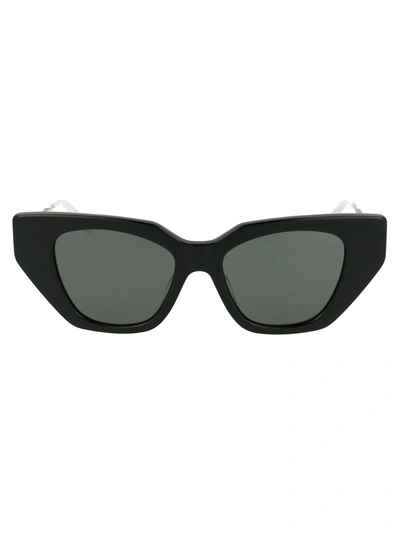 Gucci Sunglasses In 001 Black Silver Grey