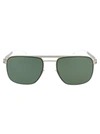Mykita Eli Sunglasses In 509 Matte Silver/black Polpro Green