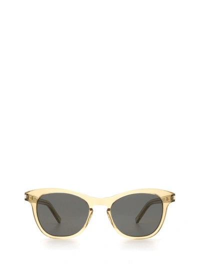 Saint Laurent Sl 356 Yellow Sunglasses In 8