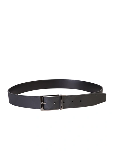 Burberry Checked Belt In Black