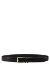 Orciani Calf Belt In Brushed Leather In Black