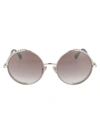 Jimmy Choo Women's Goldy Round Sunglasses, 54mm In 3ygnq Lgh Gold L