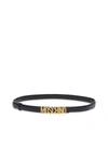 Moschino Leather Belt In Nero
