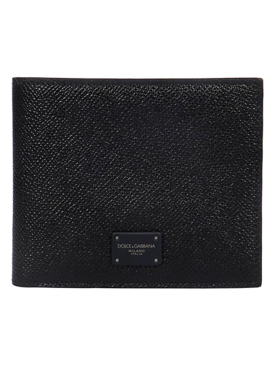 Dolce & Gabbana Logo Plaque Wallet In Black