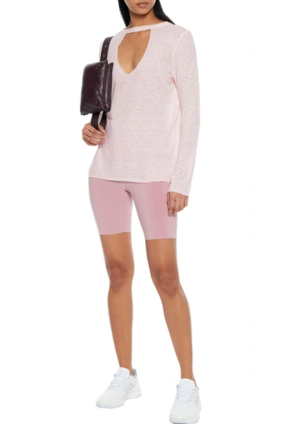 Twenty Montreal Cutout Slub Jersey Top In Pink