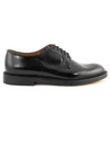 DOUCAL'S BLACK LEATHER DERBY SHOES,11489592