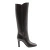 SAINT LAURENT JANE BOOTS IN CHOCOLATE SMOOTH LEATHER,11492349