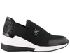 Michael Michael Kors Felix Scuba And Mesh Trainer In Black