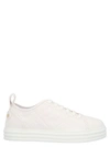 Fendi Promenade Ff Leather Sneakers In Bianco