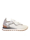 Brunello Cucinelli Panelled Lace-up Sneakers In White