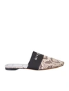 GIVENCHY SNAKESKIN PRINT MULES,11607439