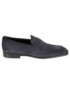 Tod's Classic 38k Loafers In Blue