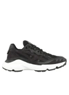 Tod's Sneakers In Leather And High-tech Fabric In Black
