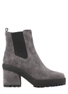 Hogan Suede Leather Boot In Grey
