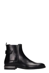 BALMAIN PETE ANKLE BOOTS IN BLACK LEATHER,11635475