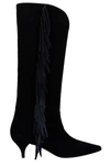 ALCHIMIA LOW HEELS BOOTS IN BLACK SUEDE,11634311