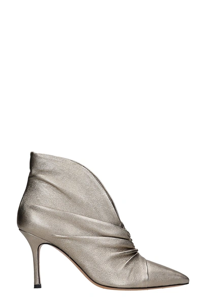 The Seller High Heels Ankle Boots In Platinum Leather