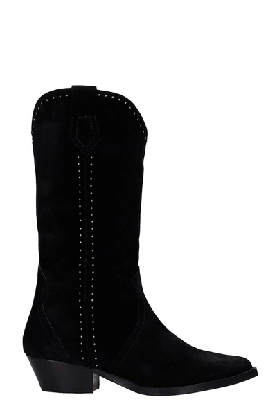 The Seller Texan Boots In Black Suede