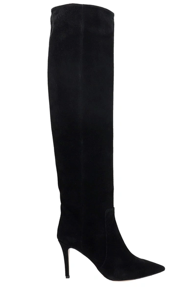 Fabio Rusconi High Heels Boots In Black Suede