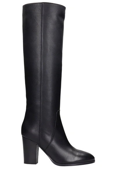 Fabio Rusconi High Heels Boots In Black Leather
