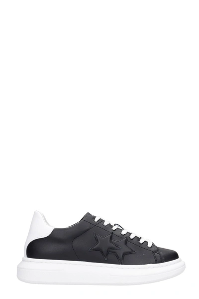 2star Sneakers In Black Leather