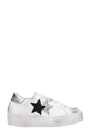 2STAR trainers IN WHITE LEATHER,11639048