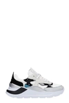 D.A.T.E. FUGA SNEAKERS IN WHITE SYNTHETIC FIBERS,11638768