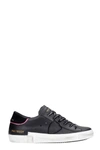 Philippe Model Prsx L Sneakers In Black Leather In Black