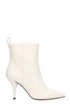 L'AUTRE CHOSE HIGH HEELS ANKLE BOOTS IN WHITE LEATHER,11638527