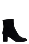 L'AUTRE CHOSE HIGH HEELS ANKLE BOOTS IN BLACK SUEDE,11638519
