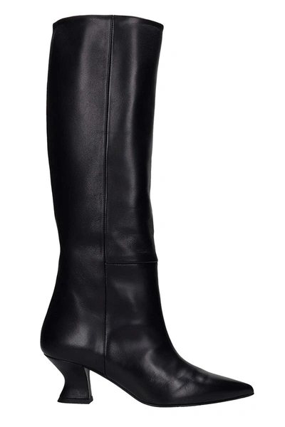 Marc Ellis High Heels Boots In Black Leather