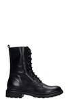 JULIE DEE COMBAT BOOTS IN BLACK LEATHER,11637693