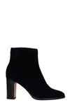 JULIE DEE HIGH HEELS ANKLE BOOTS IN BLACK SUEDE,11637690