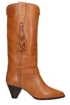 ISABEL MARANT DULMA TEXAN BOOTS IN LEATHER colour LEATHER,11638372