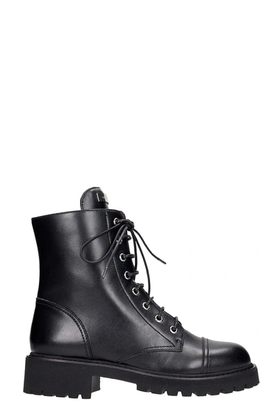 Giuseppe Zanotti Thora Combat Boots In Black Leather