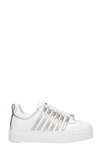 DSQUARED2 251 SNEAKERS IN WHITE LEATHER,11638123