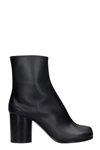 Maison Margiela Tabi Ankle Boots With Unique Tabi Toe Design And Block Heel In Black