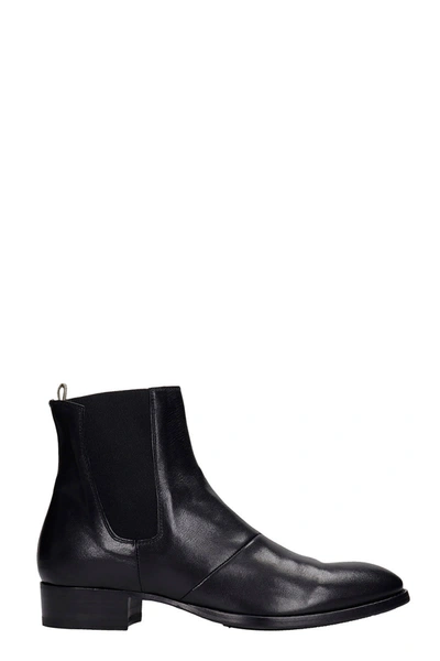 Officine Creative Sean 006 Ankle Boots In Black Leather