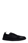 OFFICINE CREATIVE KADETT SNEAKERS IN BLACK SUEDE AND LEATHER,11636196