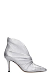 THE SELLER HIGH HEELS ANKLE BOOTS IN SILVER LEATHER,11652235