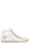 Golden Goose Leather And Suede Slide Sneakers In White