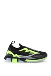 Dolce & Gabbana Dolce And Gabbana Black And Green Sorrento Sneakers In Nero Giallo Fluo (black)